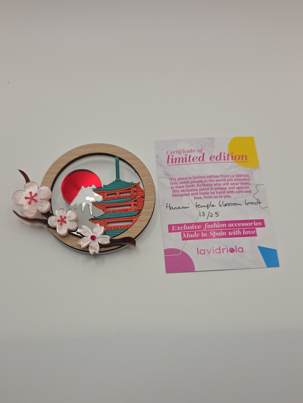 La Vidriola Hanami Temple Blossom Brooch 13/25